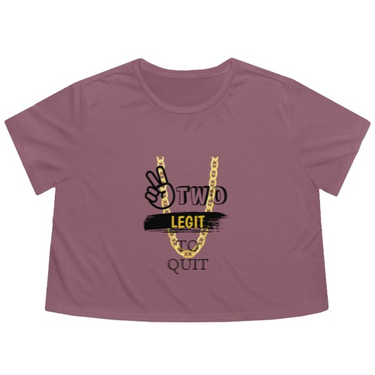 Discover TWO LEGIT TO QUIT 2nd Birthday MOM Flowy Cropped Tees
