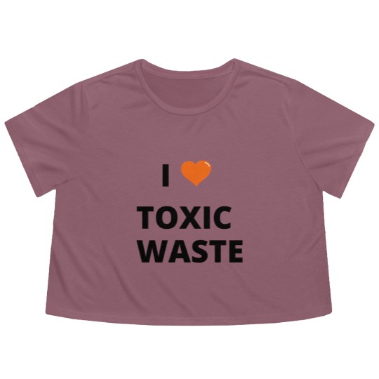 Discover i heart toxic wast Flowy Cropped Tees