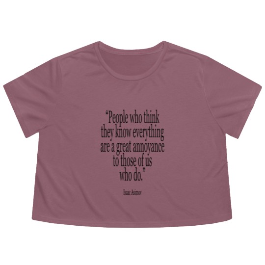 Discover isaac asimov Flowy Cropped Tees