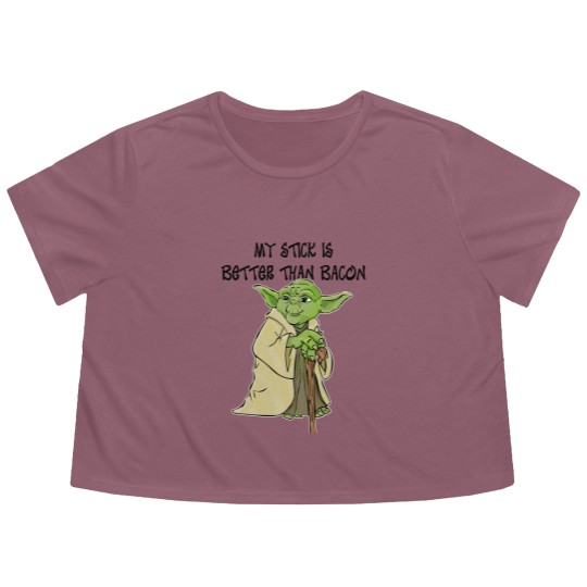 Discover My Stick is Better Than Bacon - Bad Lip Reading Flowy Cropped Tees
