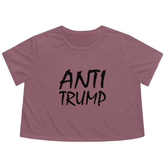 Discover Anti trump Flowy Cropped Tees