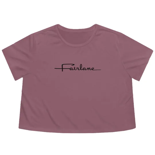 Discover Fairlane Script Flowy Cropped Tees
