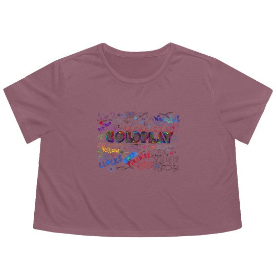 Discover Coldplay World Tour 2023 Flowy Cropped Tees, Vintage Coldplay Tour Flowy Cropped Tees
