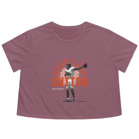 Discover Courtland Sutton Denver Player Name - Courtland Sutton - Flowy Cropped Tees
