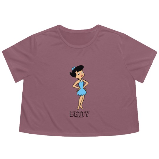 Discover The Flintstones | Betty Rubble Flowy Cropped Tees