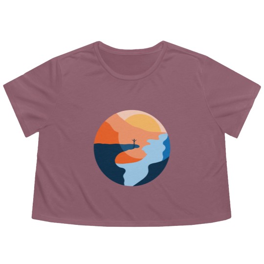 Discover Trolltunga Fjord Norway Souvenir Gift Flowy Cropped Tees