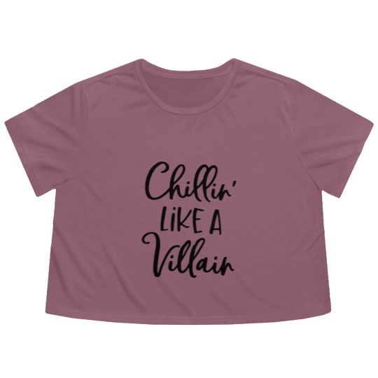 Discover Chillin Like A Villian Flowy Cropped Tees