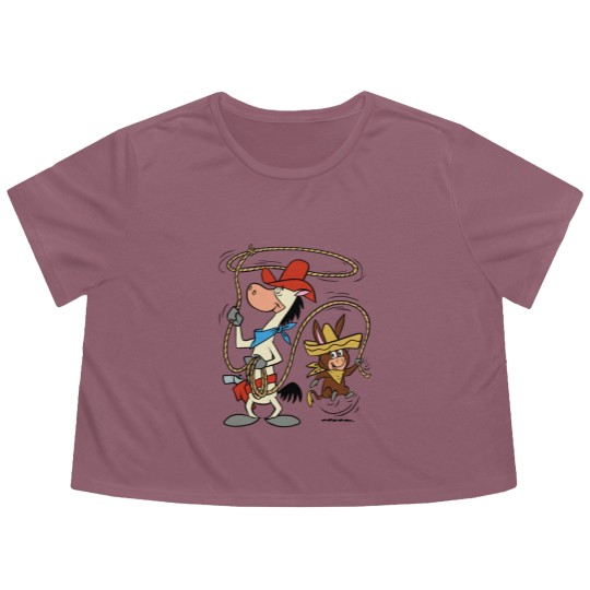 Discover Quick Draw McGraw  Baba Looey Ropin Flowy Cropped Tees