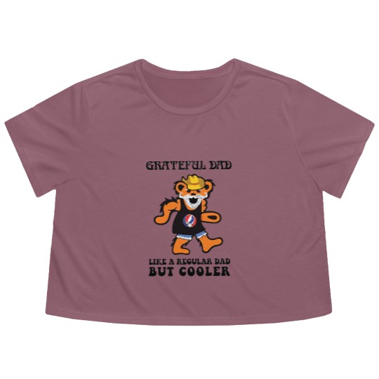 Discover Grateful Dad Like a Regular Dad Flowy Cropped Tees