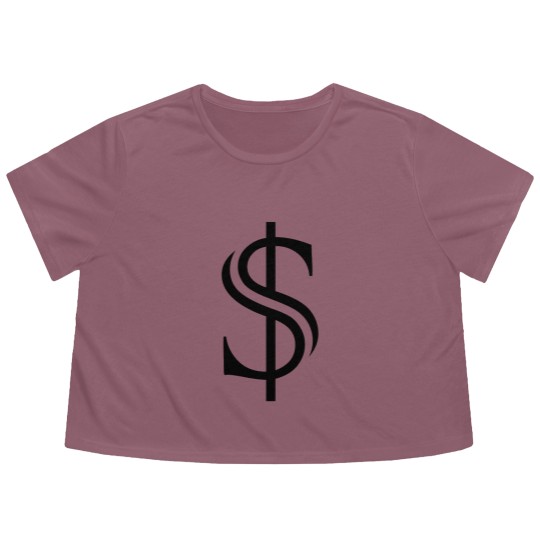 Discover Dollar Sign Money Cash Flowy Cropped Tees