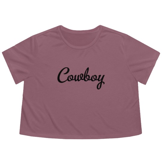 Discover Cowboy Flowy Cropped Tees, Cowboy Flowy Cropped Tees