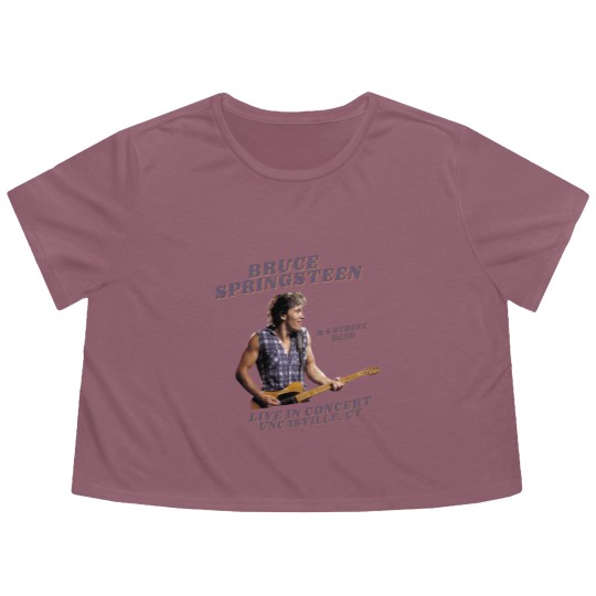 Discover Bruce Springsteen Uncasville Flowy Cropped Tees, Bruce Springsteen