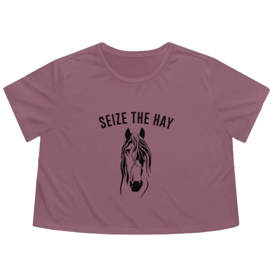 Discover Seize The Hay - Horse Girls - Flowy Cropped Tees