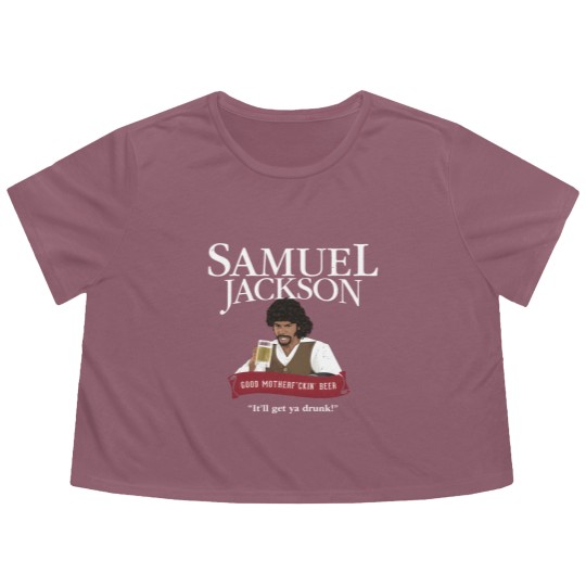 Discover Samuel Jackson Good Motherfckin_ Beer Flowy Cropped Tees
