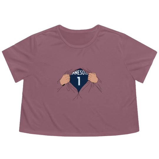 Discover Anthony Edwards - Minnesota Basketball - Timberwolves Flowy Cropped Tees
