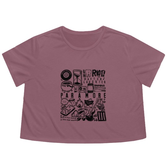 Discover Paramore Tattoo Flowy Cropped Tees, 2023 Paramore Tour Flowy Cropped Tees