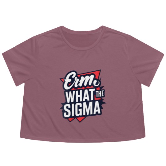 Discover wos erm, what the sigma funny meme Flowy Cropped Tees
