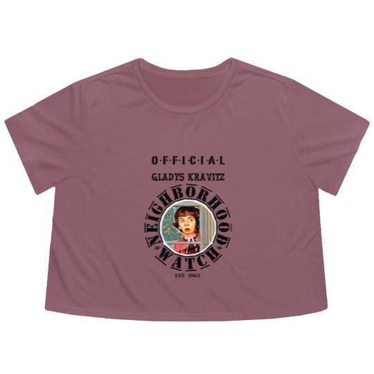 Discover "Vintage" Gladys Kravitz Neighborhood Watch - Whimsical Bewitched Fan Art | Essential Garden Flags Flowy Cropped Tees