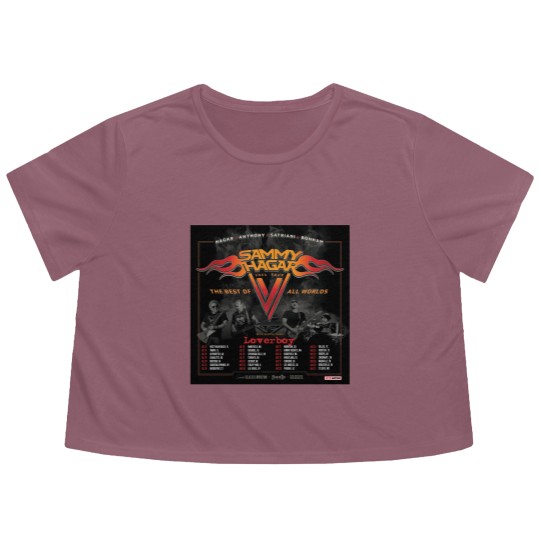 Discover Sammy Hagar Tour 2024 With Loverboy Flowy Cropped Tees S