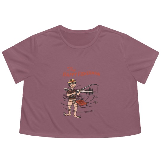 Discover The Happy Fisherman Flowy Cropped Tees
