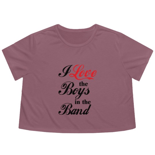 Discover I Love the Boys in the Band Flowy Cropped Tees