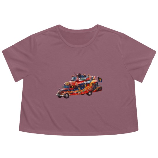 Discover Furthur Bus Flowy Cropped Tees