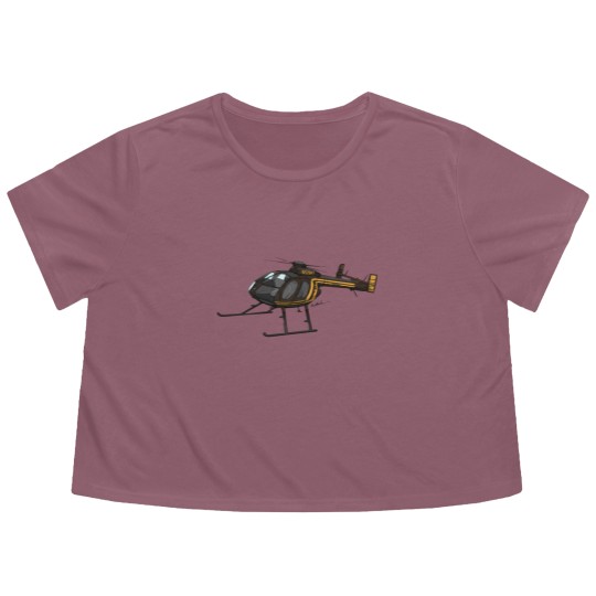 Discover Md 500 Notar Helicopter N520Ky Flowy Cropped Tees