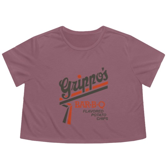 Discover Grippos Bar-B-Q Flavored Potato Chips Flowy Cropped Tees