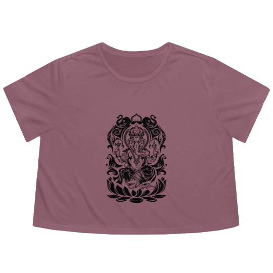 Discover Tribal Ganesh - Ganesh - Flowy Cropped Tees