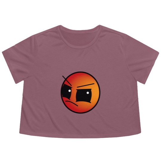 Discover geometry dash Difficulty Harder face Level Flowy Cropped Tees