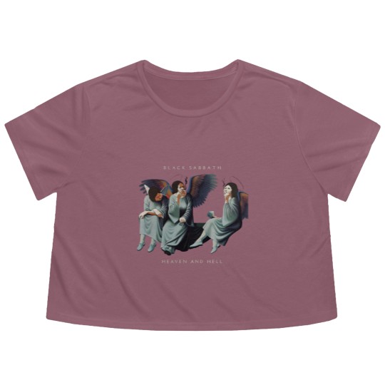 Discover Black Sabbath Heaven & Hell Flowy Cropped Tees Flowy Cropped Tees