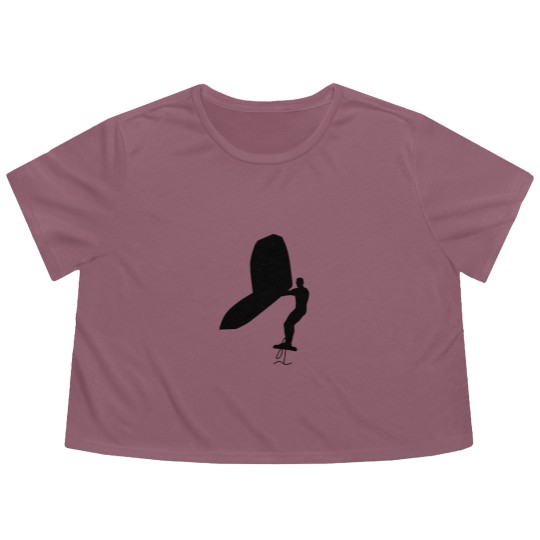 Discover Wing surfer wing surfing with foil wing Flowy Cropped Tees