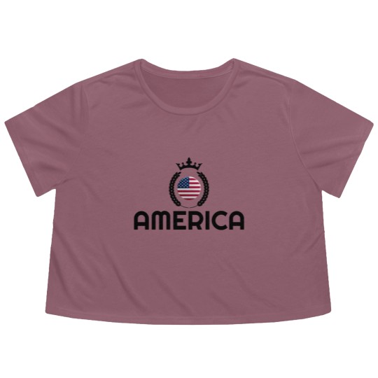 Discover USA, USA Flowy Cropped Tees, America, USA Flowy Cropped Tees Flowy Cropped Tees