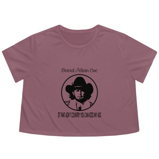 Discover David Allan Coe Funny Music Flowy Cropped Tees