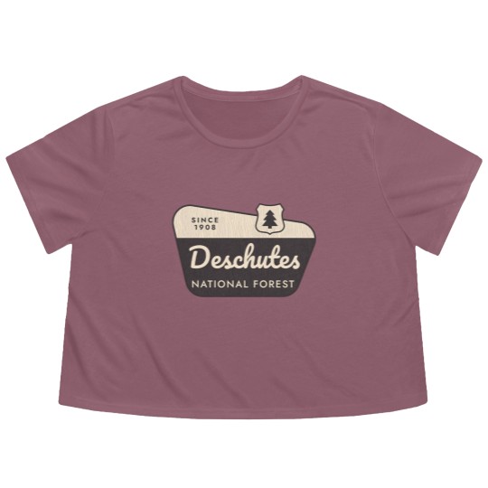 Discover deschutes national forest 1 Flowy Cropped Tees