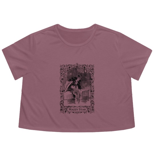 Discover Mazzy Star Vintage Flowy Cropped Tees- Mazzy Star Line Drawing Whimsica
