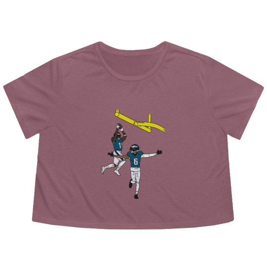 Discover AJ Brown and DeVonta Smith Dunk Celebration Active(1) Flowy Cropped Tees