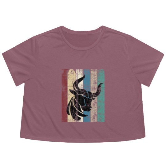 Discover Taurus Vintage Taurus Gift Idea Retro Distressed Flowy Cropped Tees