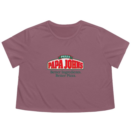 Discover PAPA JOHNS Flowy Cropped Tees
