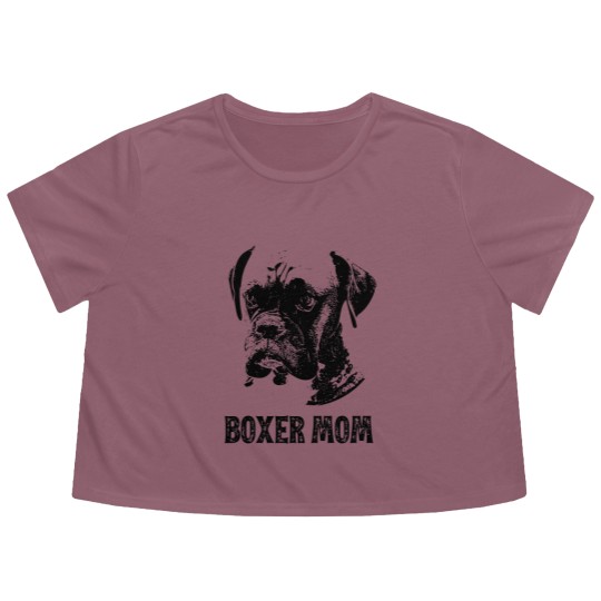 Discover Boxer Dog Mom - Boxer Mom - Boxer Dog - Flowy Cropped Tees