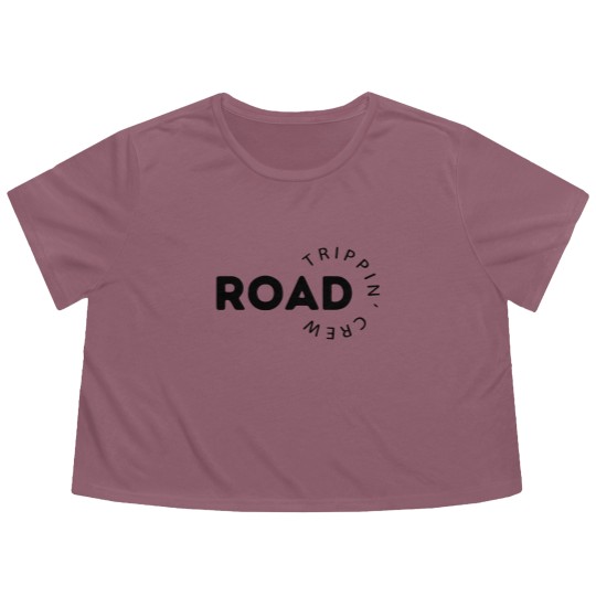 Discover Road Trippin Crew Flowy Cropped Tees, Family Vacation Flowy Cropped Tees, Vacation Flowy Cropped Tees