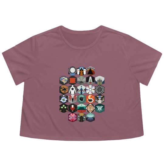 Discover Destiny 2 Vow Of Disciple Raid Symbols Short-Sleeve Flowy Cropped Tees
