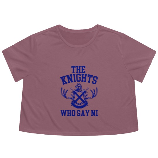 Discover The Knights Who Say Ni Monty Python The Holy Grail Flowy Cropped Tees
