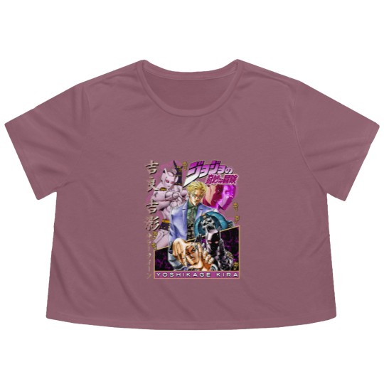 Discover Vintage Yoshikage Kira Jojo's Bizzare Adventure Flowy Cropped Tees