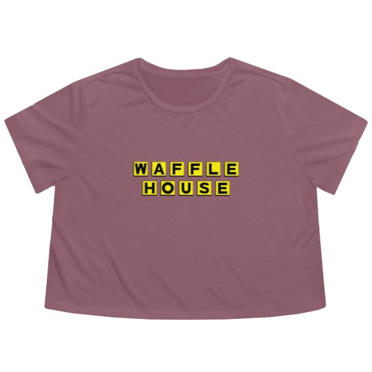 Discover Waffle House Fast Food Flowy Cropped Tees