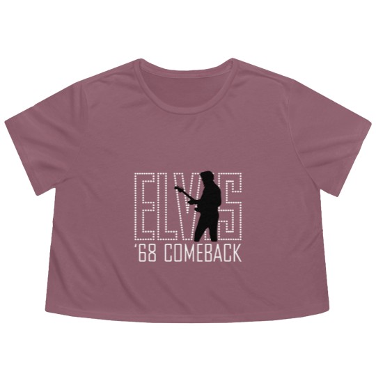 Discover Elvis Presley  68 Comeback Red Sign Flowy Cropped Tees