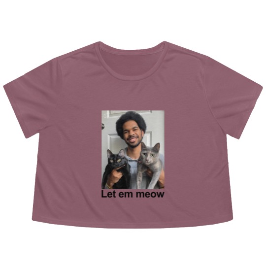 Discover Let Em Meow Jarrett Allen Flowy Cropped Tees, Unisex Flowy Cropped Tees, Unisex Men & Women