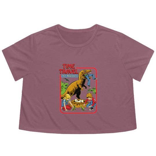 Discover Time Travel For Beginners Flowy Cropped Tees