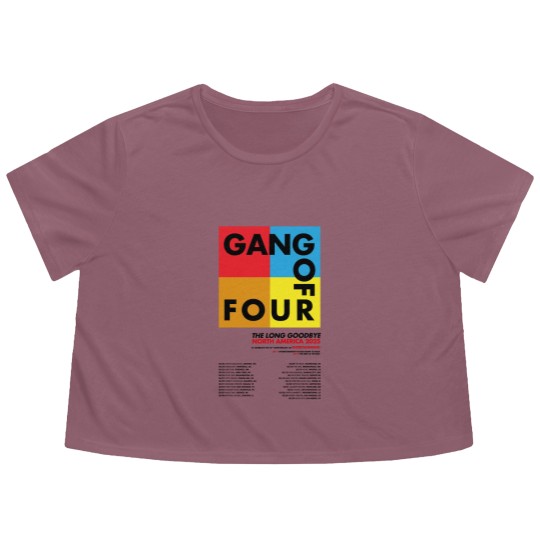 Discover Gang Of Four The Long Goodbye North America 2025 Tour Flowy Cropped Tees