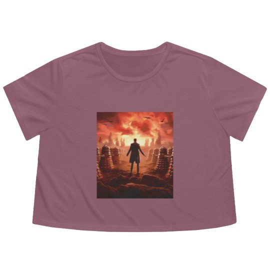 Discover Doctor Who 60th Anniversary Dalek Invasion Flowy Cropped Tees